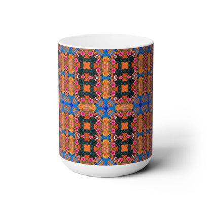 GeoGarden Ceramic Mug - 15 oz - Art on Every Side, Morning Approved.