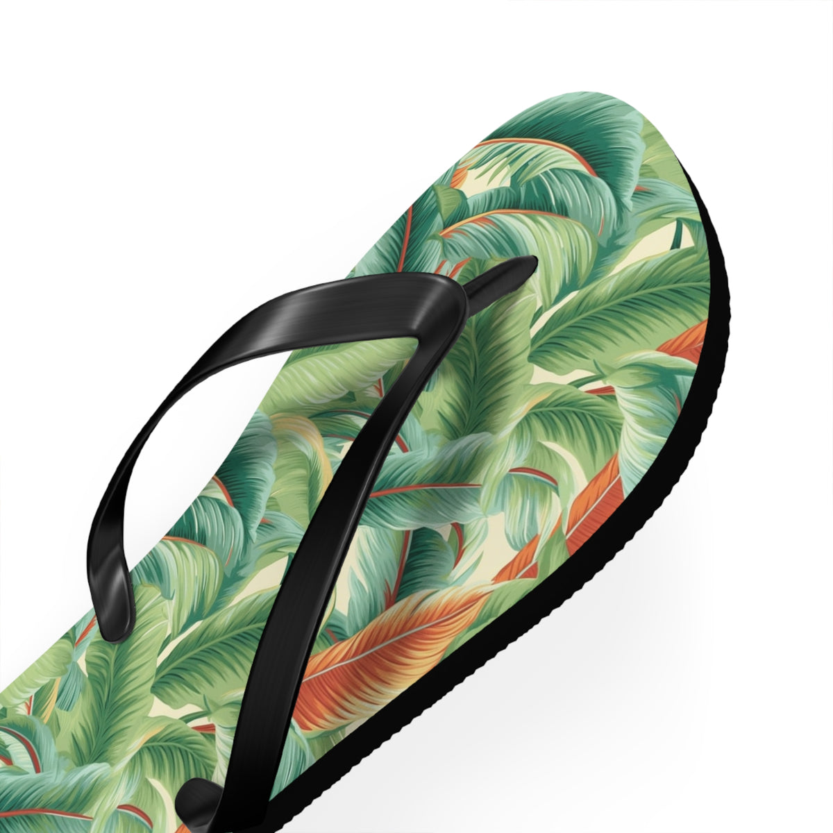 Tropical Old Miami Flip Flops. 5/8" Thick Comfortable Summer or Winter Gym/Sauna Footwear for Men, Women