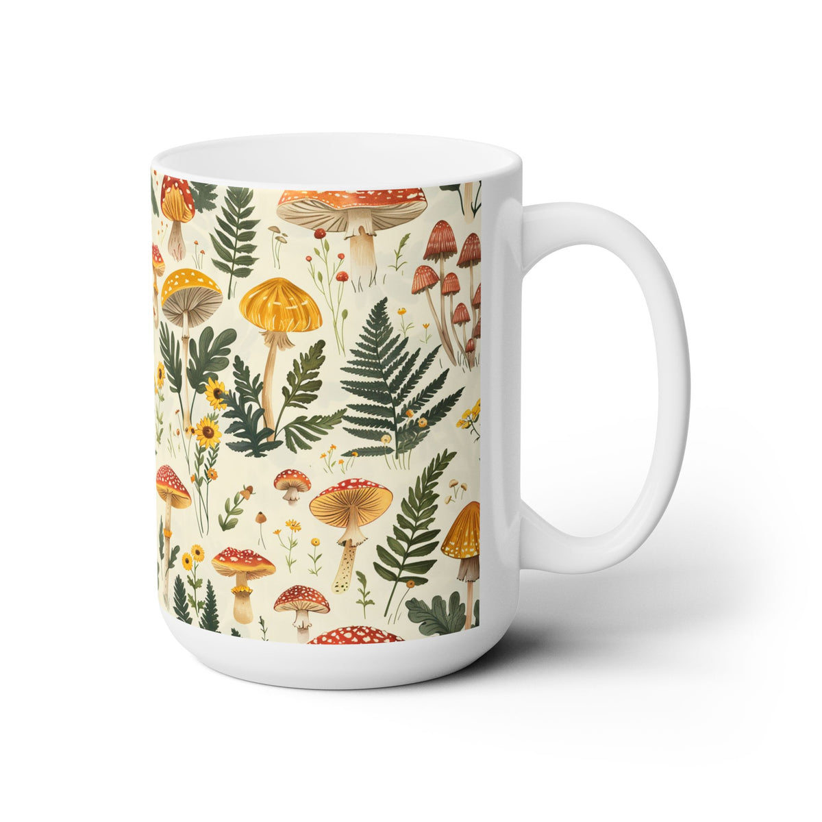 Enchanted Forest Floor Ceramic Mug - 15 oz. - Sip the Magic of the Forest Floor!