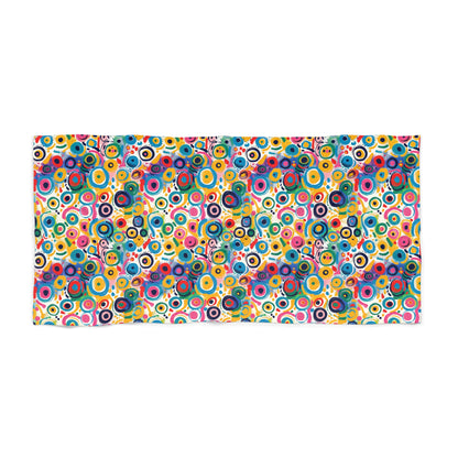 Pop Art Swirls Luxurious Beach Towel - Make Waves with Every Towel - Color Your Coastline with Pop Art Swirls!
