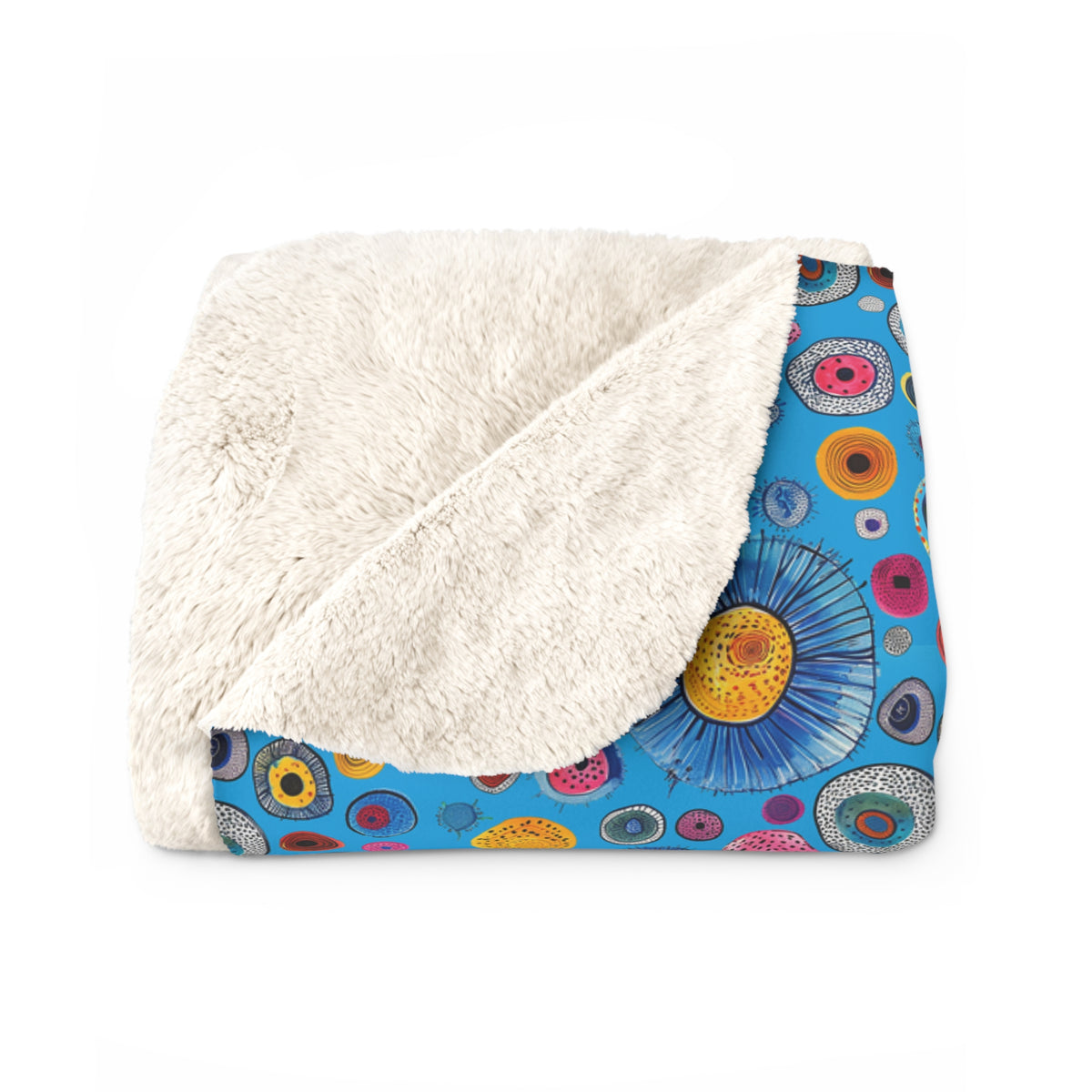 Primordial Sea Life Sherpa Fleece Blanket - Dive into Comfort with Primordial Sea Life Sherpa Fleece! Available in 2 sizes.