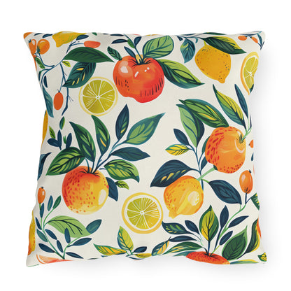 Citrus Breeze Square Outdoor Pillow - Spun Polyester - Double-Sided Print - UV-Resistant - Water-Resistant - Available in 3 sizes.