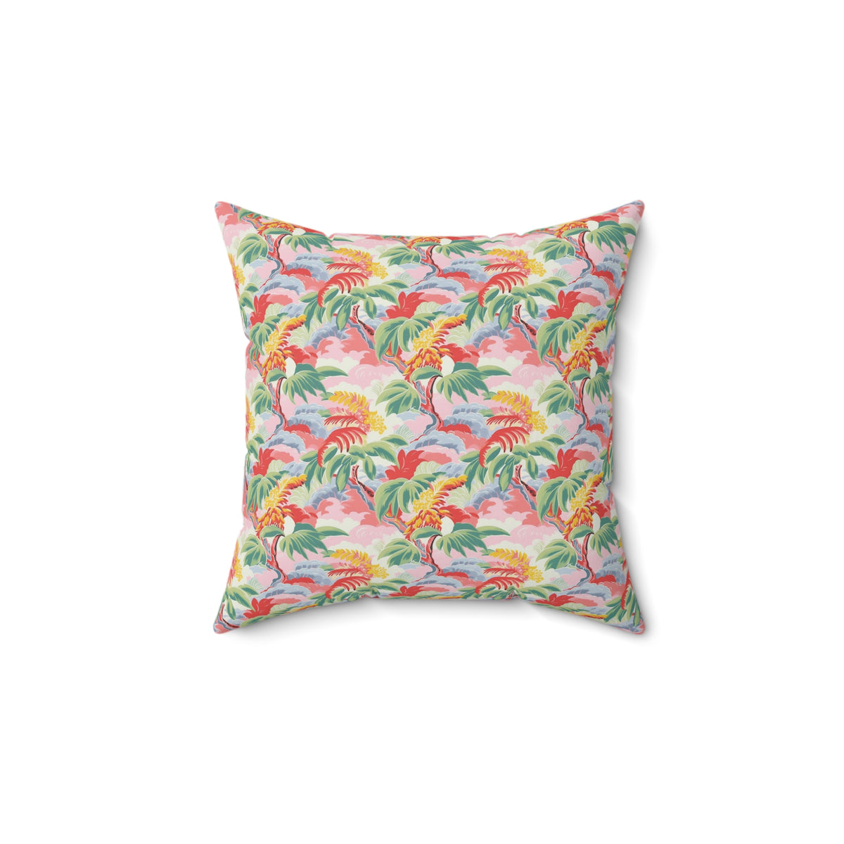 Tropical Breeze Square Throw Pillow - Spun Polyester - Double-Sided Print - Concealed Zipper - Available in 4 sizes.