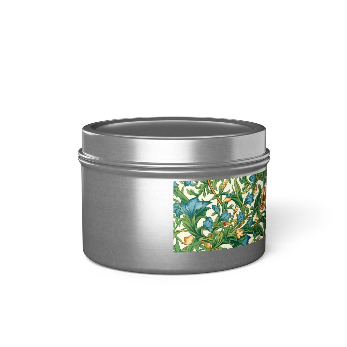 Medieval Meets Modern Vines Tin Candle. Light Up Your Space with Timeless Elegance! Available in 2 sizes, 3 finishes, and 5 scents.