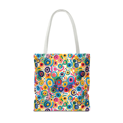 Pop Art Swirls Tote Bag - Swirl Your Way Through Life in Bold Style! Available in 3 sizes.