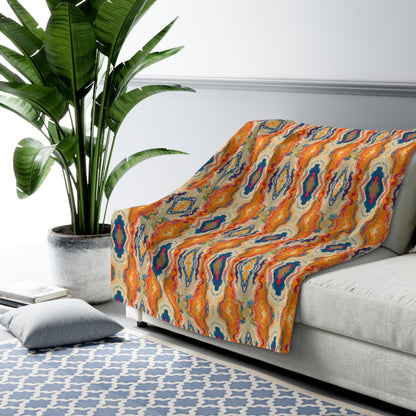 Canyon Mosaic Sherpa Fleece Blanket - Snuggle into the Hidden Wonders of Canyon Mosaic Comfort - Where Nature's Geometry Meets Cozy Chic! Available in 2 sizes.