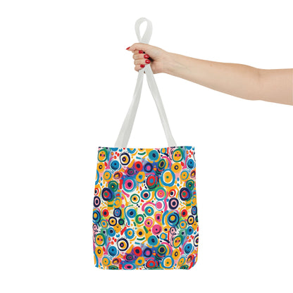 Pop Art Swirls Tote Bag - Swirl Your Way Through Life in Bold Style! Available in 3 sizes.