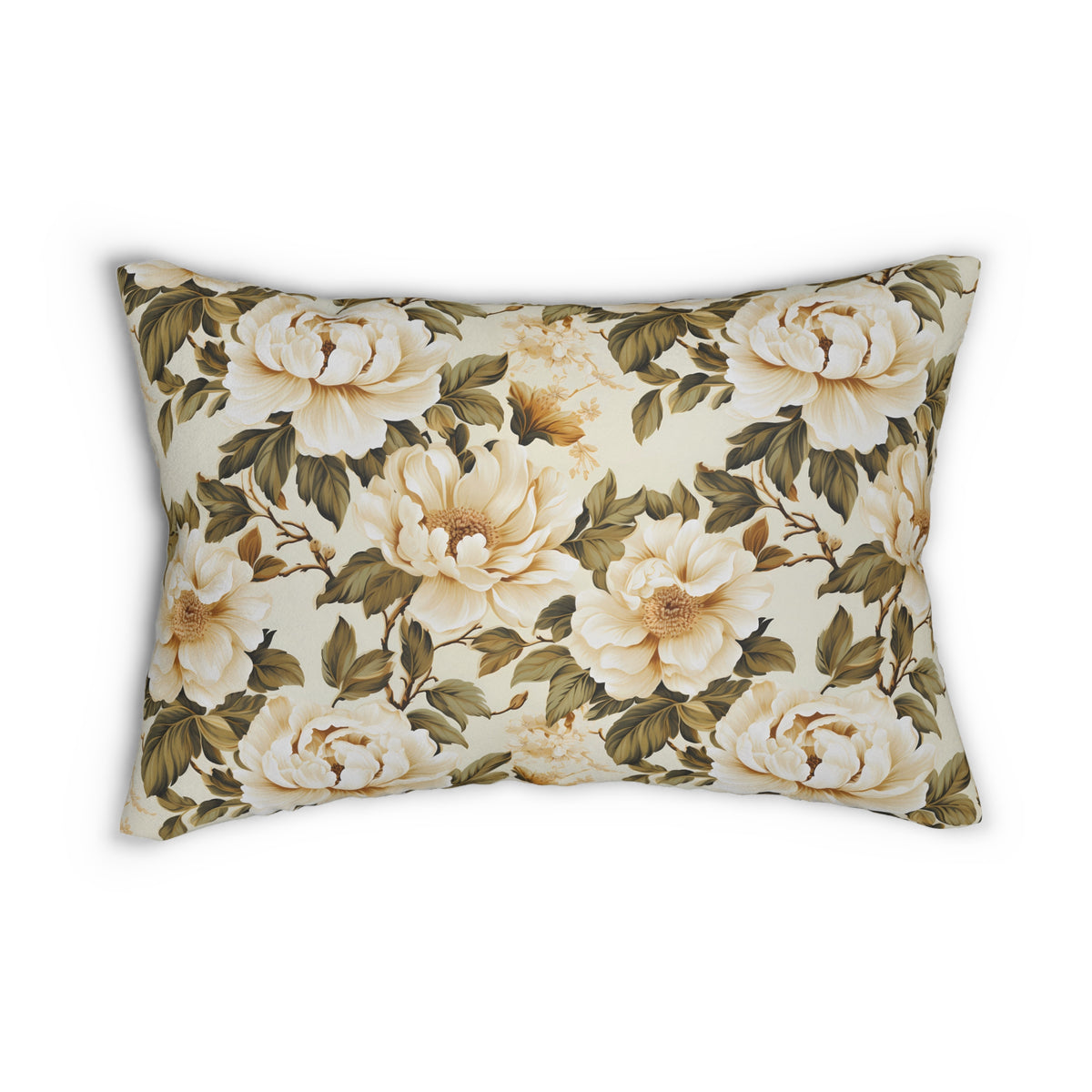 Austen Blooms Lumbar Pillow - Spun Polyester - Double-Sided Print - Concealed Zipper - Lumbar size: 20" x 14"