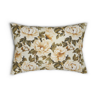 Austen Blooms Lumbar Pillow - Spun Polyester - Double-Sided Print - Concealed Zipper - Lumbar size: 20" x 14"