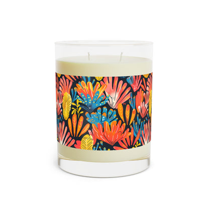 Coral Plume 100% Soy Wax Scented Candle - 11 oz. Full-Glass, Phthalate-Free & Lead-Free - Three Fragrance Options