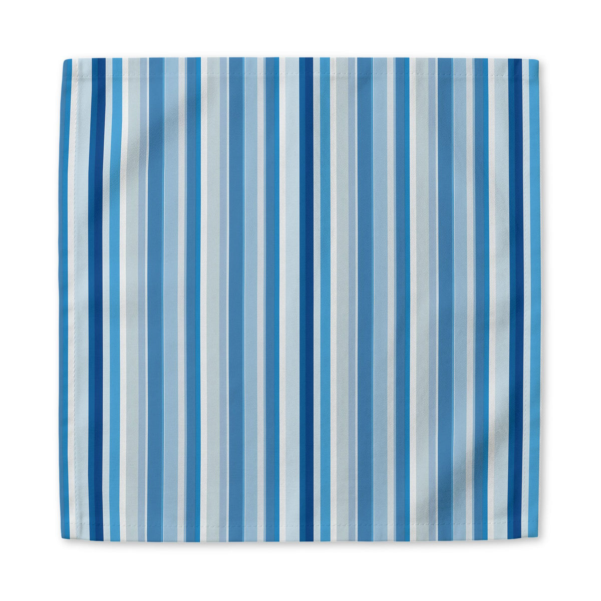 Shades of Light Blue Stripes cotton twill napkin