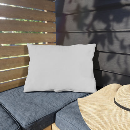 Blossoms on Blue Outdoor Lumbar Pillow - Spun Polyester - Double-Sided Print - UV-Resistant - Water-Resistant - Lumbar Size: 20" x 14"
