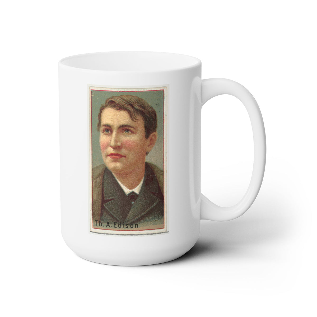 Inventor Series: Thomas Edison Ceramic Mug - 15 oz - 1% Inspiration, 99% Caffeination!