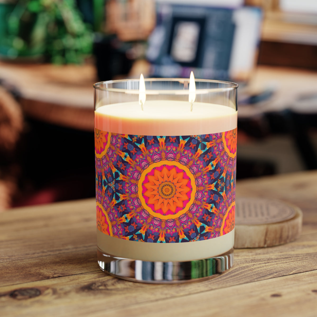 Fiery Mosaic Magic 100% Soy Wax Scented Candle - 11 oz. Full-Glass, Phthalate-Free & Lead-Free - Three Fragrance Options