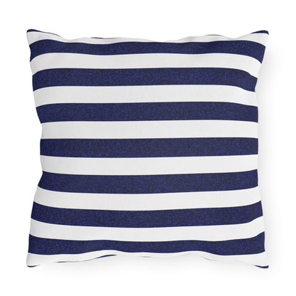 Classic Stripes Celebration Square Outdoor Pillow - Spun Polyester - Double-Sided Print - Concealed Zipper - Available in 3 sizes.