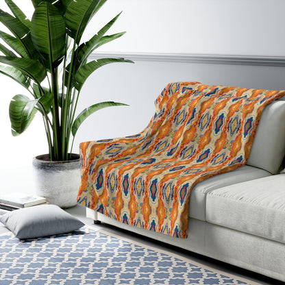Canyon Mosaic Sherpa Fleece Blanket - Snuggle into the Hidden Wonders of Canyon Mosaic Comfort - Where Nature's Geometry Meets Cozy Chic! Available in 2 sizes.