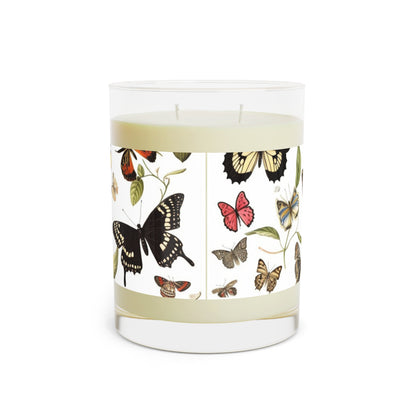 Botanical Butterflies 100% Soy Wax Scented Candle - 11 oz. Full-Glass, Phthalate-Free & Lead-Free - Three Fragrance Options