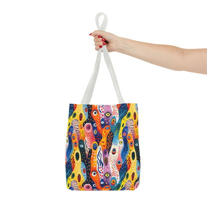 Whimsical Wavy Wonders Tote Bag - Ride the Wave of Whimsy! Available in 3 sizes.