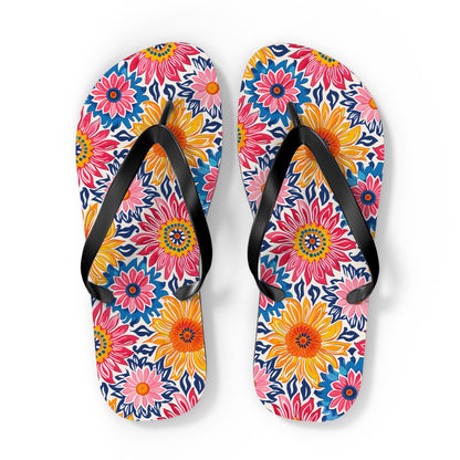 Sunsplash Petals Flip Flops. 5/8" Thick Comfortable Summer or Winter Gym/Sauna Footwear for Men and Women.