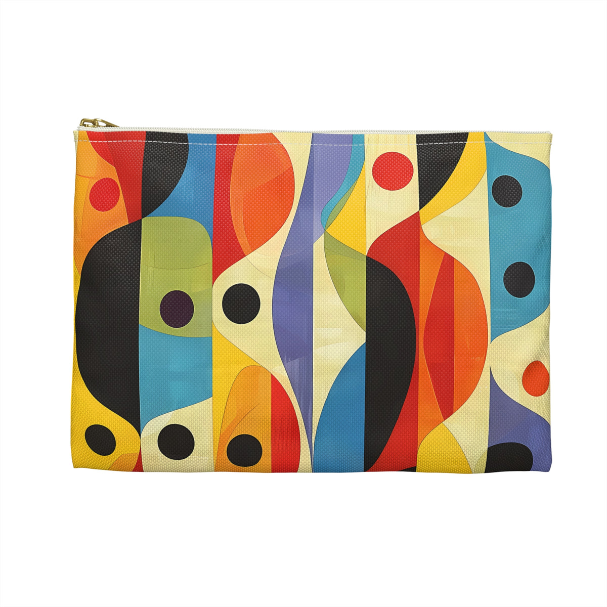 Linear Color Mesa Accessory Pouch - Color Your Journey with Bold, Linear Elegance! Available in 2 sizes.