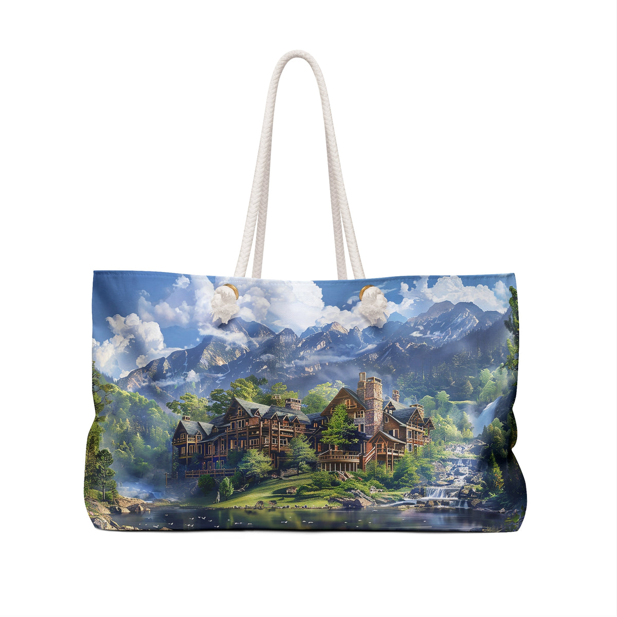 Grand Mountain Lodge Weekender Bag - Escape to Mountain Luxury with Every Adventure!