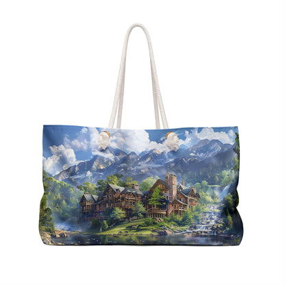 Grand Mountain Lodge Weekender Bag - Escape to Mountain Luxury with Every Adventure!