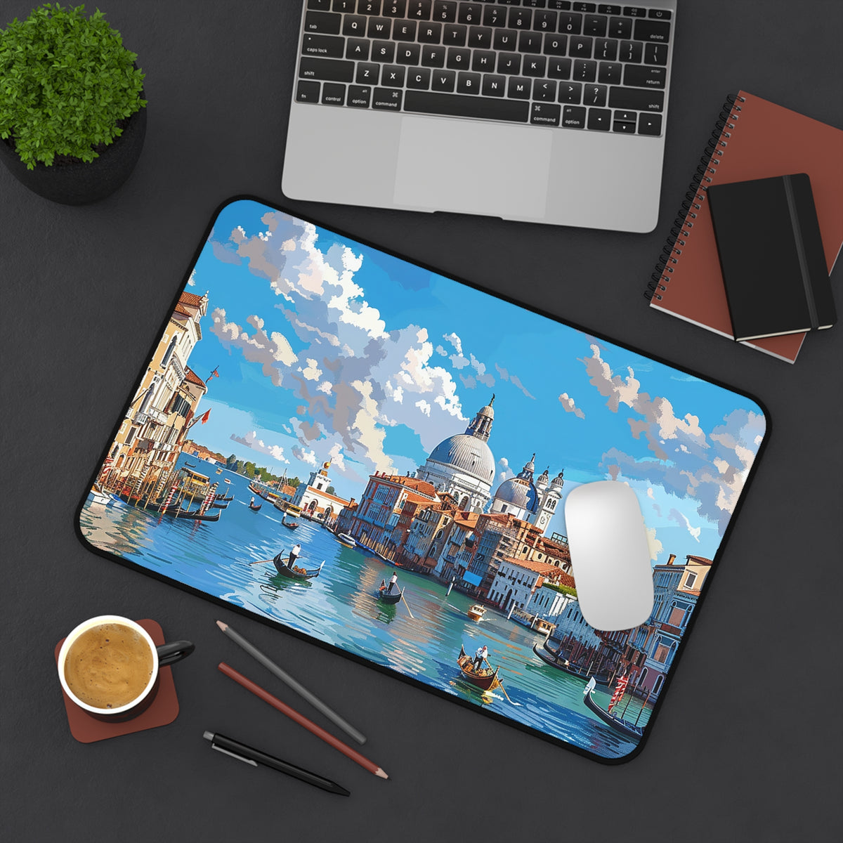 Venetian Grand Canal Desk Mat (Desk Pad) - Glide Through Your Workday with Venetian Elegance! Available in 3 sizes.