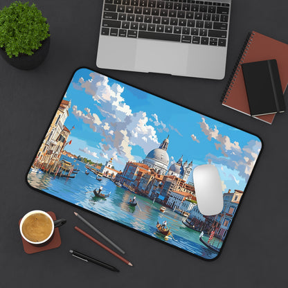 Venetian Grand Canal Desk Mat (Desk Pad) - Glide Through Your Workday with Venetian Elegance! Available in 3 sizes.