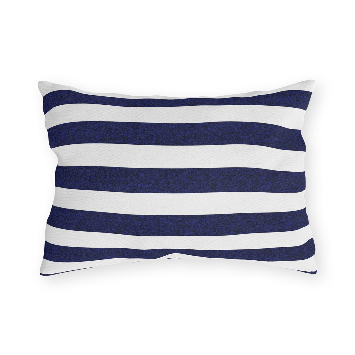 Classic Stripes Celebration Outdoor Lumbar Pillow - Spun Polyester - 20" x 14" - Double-Sided Print - Concealed Zipper