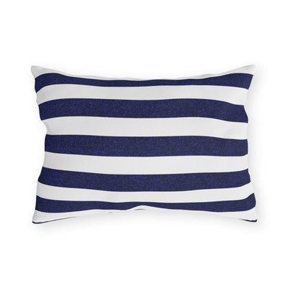Classic Stripes Celebration Outdoor Lumbar Pillow - Spun Polyester - 20" x 14" - Double-Sided Print - Concealed Zipper