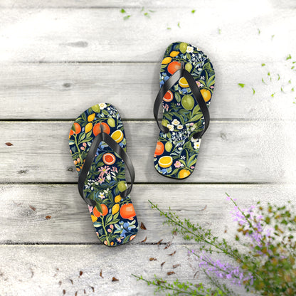 Magical Fruitiness Flip Flops. 5/8" Thick Comfortable Summer or Winter Gym/Sauna Footwear for Men and Women.