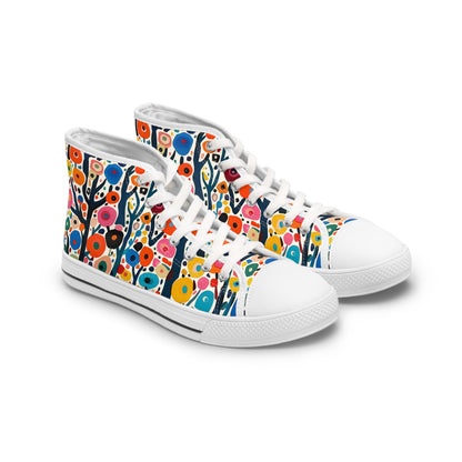 Poppy Forest Ladies' High Top Sneakers - Nature Meets Artistry - Poppy Forest!