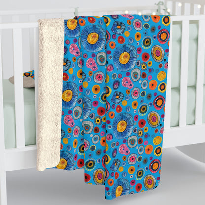 Primordial Sea Life Sherpa Fleece Blanket - Dive into Comfort with Primordial Sea Life Sherpa Fleece! Available in 2 sizes.