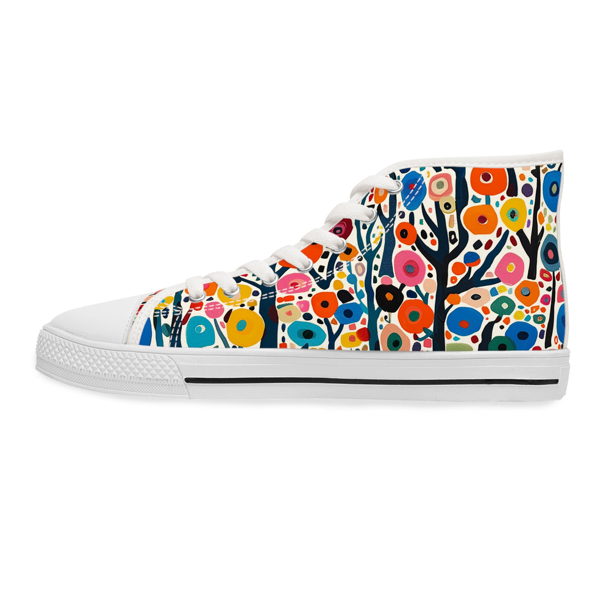 Poppy Forest Ladies' High Top Sneakers - Nature Meets Artistry - Poppy Forest!