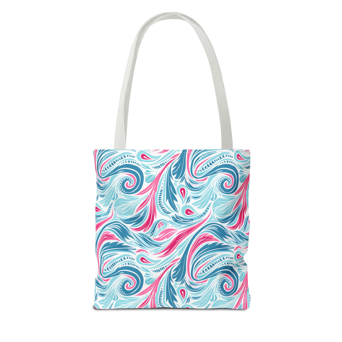 Teal Tide Twirl Tote Bag - Go Through Life with Coastal Charm! Available in 3 sizes.