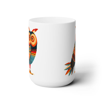 Autumn Owl Wisdom Ceramic Mug - 15 oz. - Sip the Wisdom of the Wild this Autumn! From our Spirit of the Wild Collection.