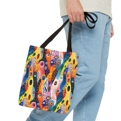 Whimsical Wavy Wonders Tote Bag - Ride the Wave of Whimsy! Available in 3 sizes.