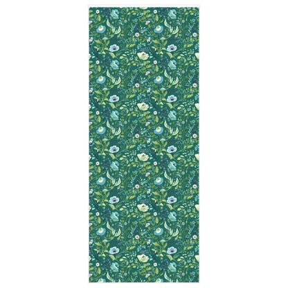 Serene Green Floral Wrapping Paper - The Epitome of Elegance and Class in Gift-Giving. Bring Serene Green to Your Gift! Available in 2 sizes: 24" x 36" and 24" x 60"