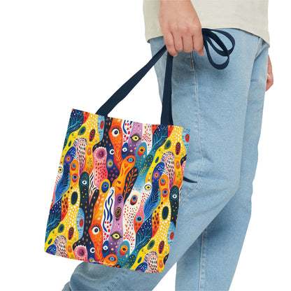 Whimsical Wavy Wonders Tote Bag - Ride the Wave of Whimsy! Available in 3 sizes.