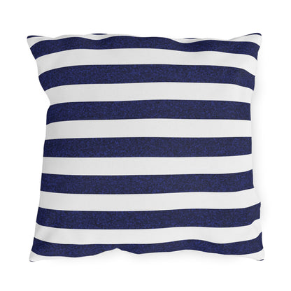 Classic Stripes Celebration Square Outdoor Pillow - Spun Polyester - Double-Sided Print - Concealed Zipper - Available in 3 sizes.