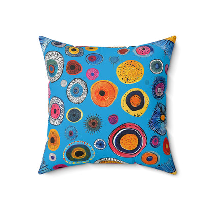 Primordial Sea Life Square Throw Pillow - Spun Polyester - Double Sided Print - Concealed Zipper - Available in 4 sizes.