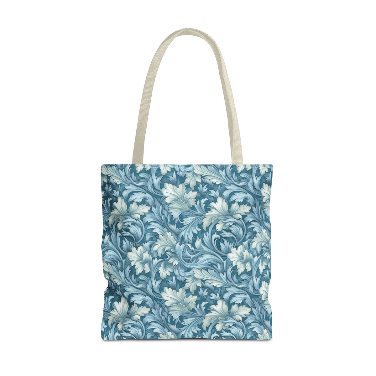 Soft Blue Leaf Tapestry Tote Bag - Leaf Through History with Every Carry! Available in 3 sizes.