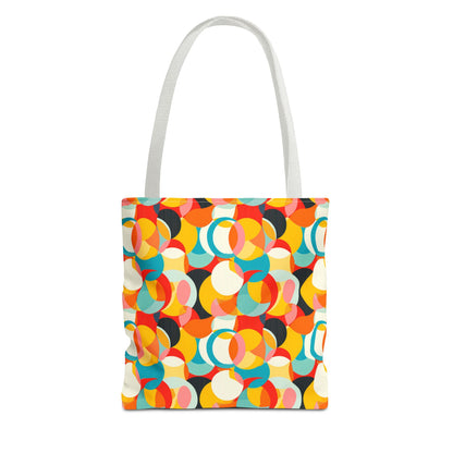 Mod Circle Medley Tote Bag - Circle Your World with Retro Flair! Available in 3 sizes.