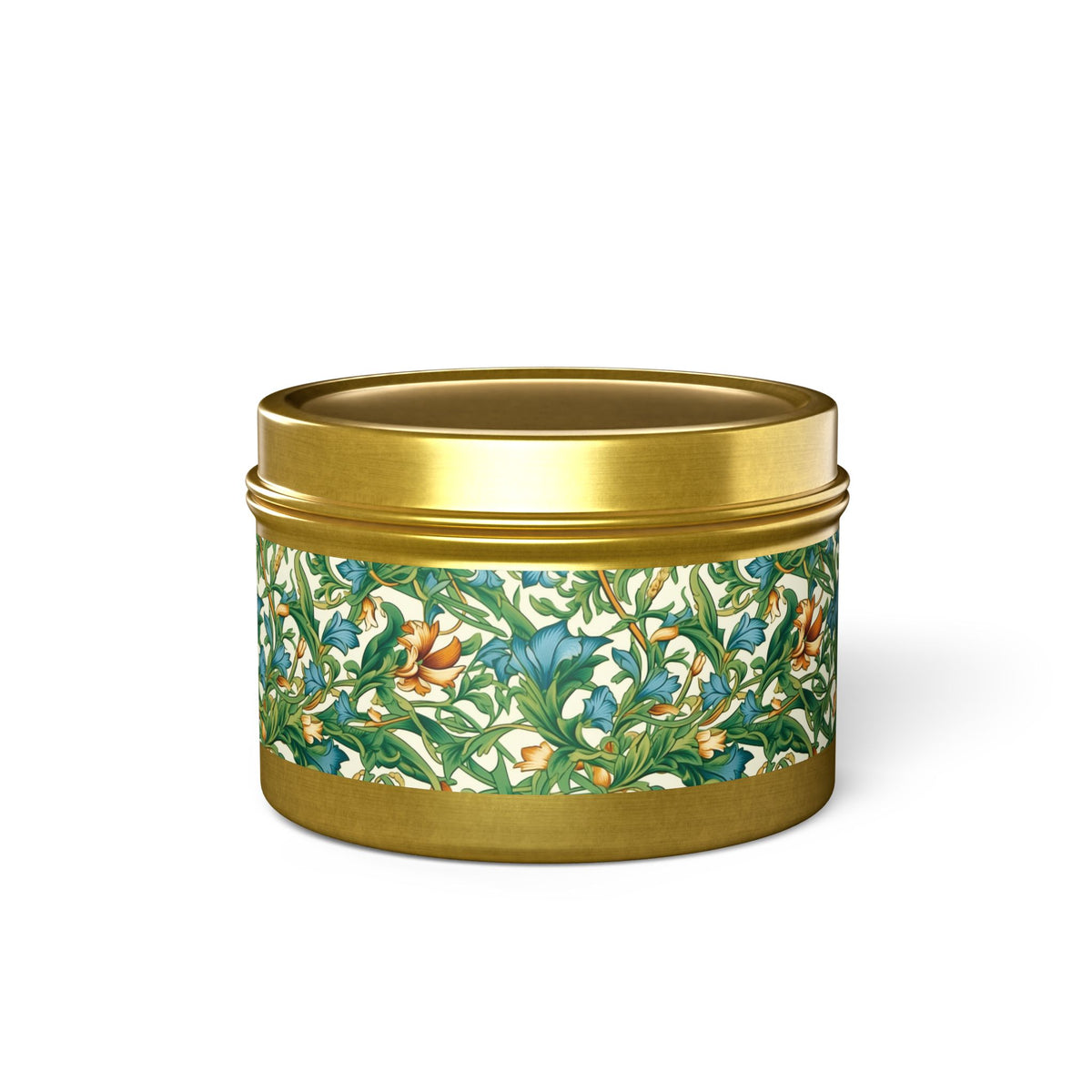 Medieval Meets Modern Vines Tin Candle. Light Up Your Space with Timeless Elegance! Available in 2 sizes, 3 finishes, and 5 scents.