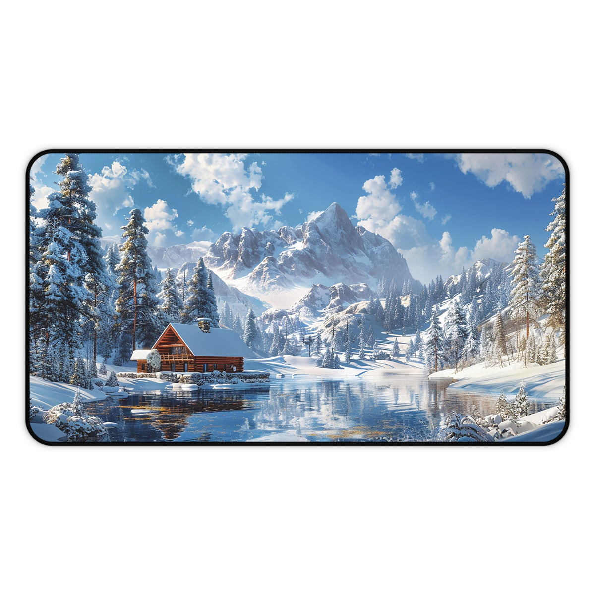 Winter Wonderland Retreat Desk Mat (Desk Pad) - Escape to a Winter Wonderland with Every Task! Available in 3 sizes.