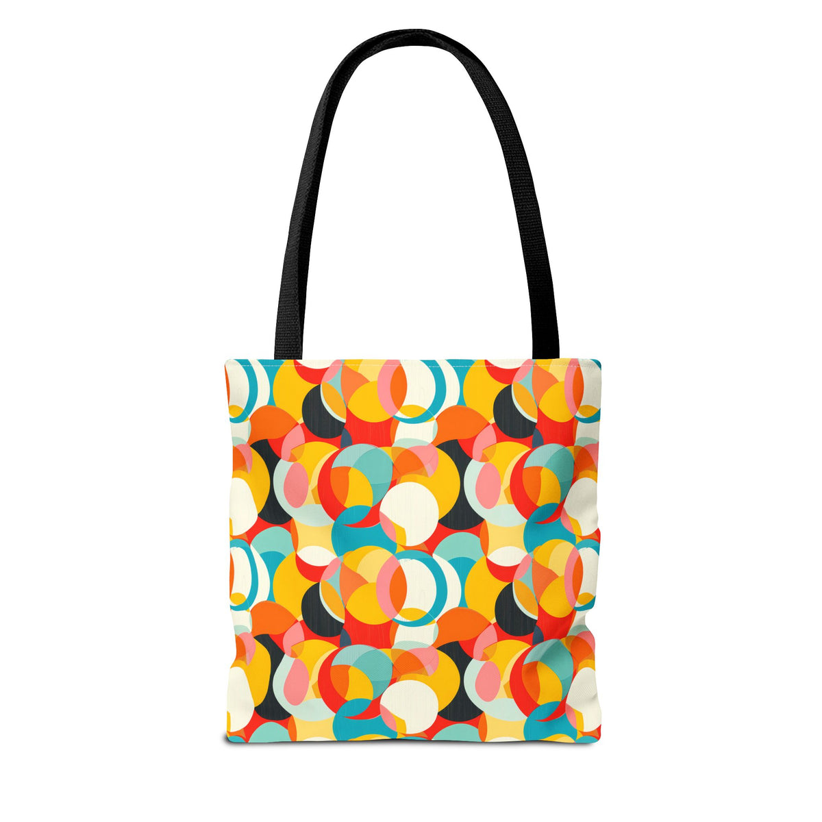 Mod Circle Medley Tote Bag - Circle Your World with Retro Flair! Available in 3 sizes.