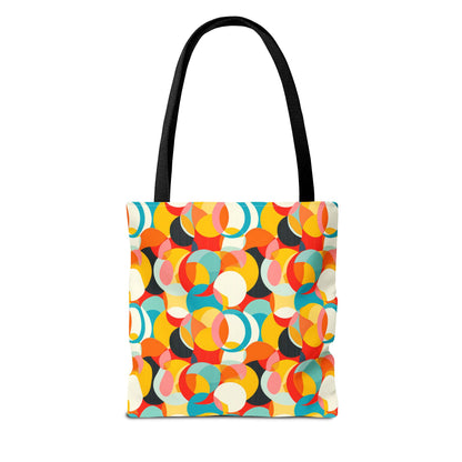 Mod Circle Medley Tote Bag - Circle Your World with Retro Flair! Available in 3 sizes.