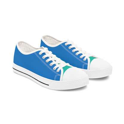 Paradise Blue Ladies' Two-Tone Low Top Sneakers - Ride the Wave – Where Ocean Calm Meets Turquoise Charm!