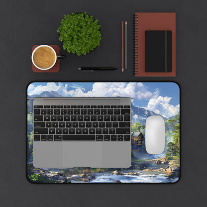 Grand Mountain Lodge Desk Mat (Desk Pad) - Luxury and Nature Unite at Your Desk! Available in 3 sizes.