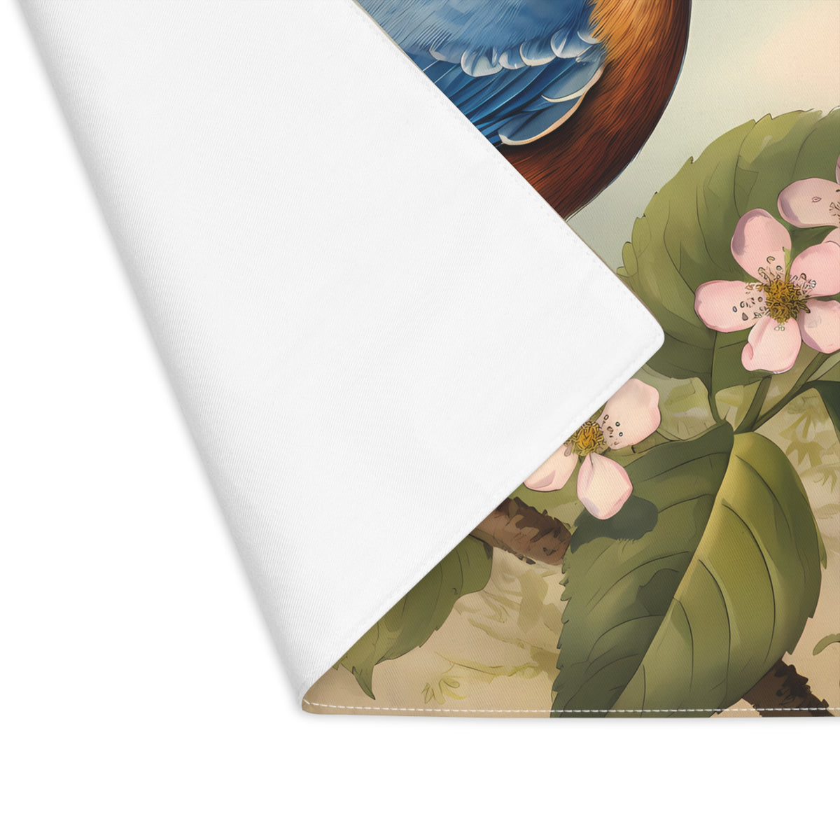 Bluebird Botanical Placemat - Bring the Beauty of Nature to Your Table! Cotton Twill - 18" x 14"